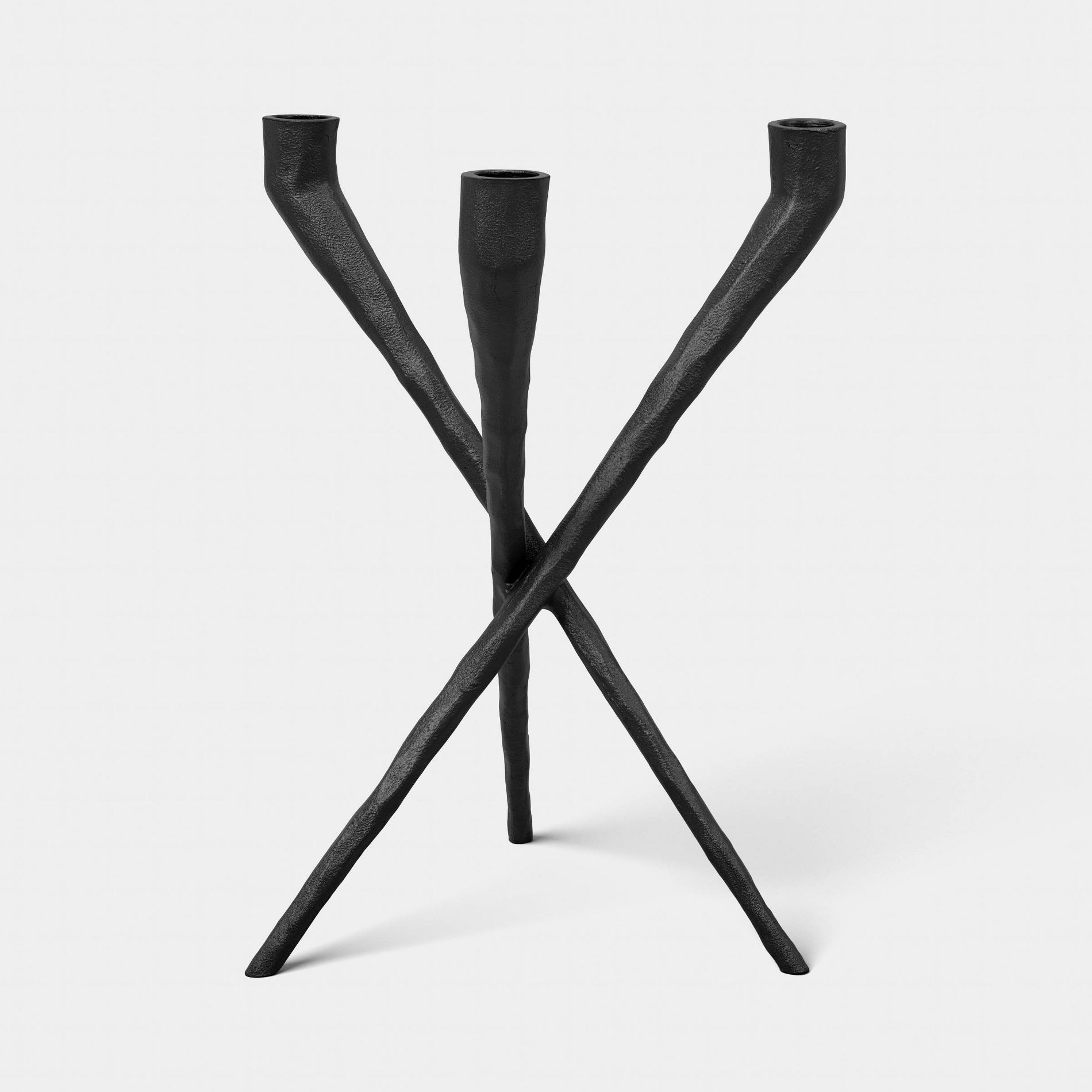 3pc Metal Candelabra Holder Black - Threshold™