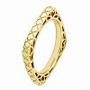 Black Bow Jewelry 2.25mm Stackable 14K Yellow Gold Plated Silver Square Snake Skin Band - 3 of 4