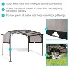 Sunnydaze 9' x 12' Metal Arched Pergola with Retractable Canopy - 2 of 4