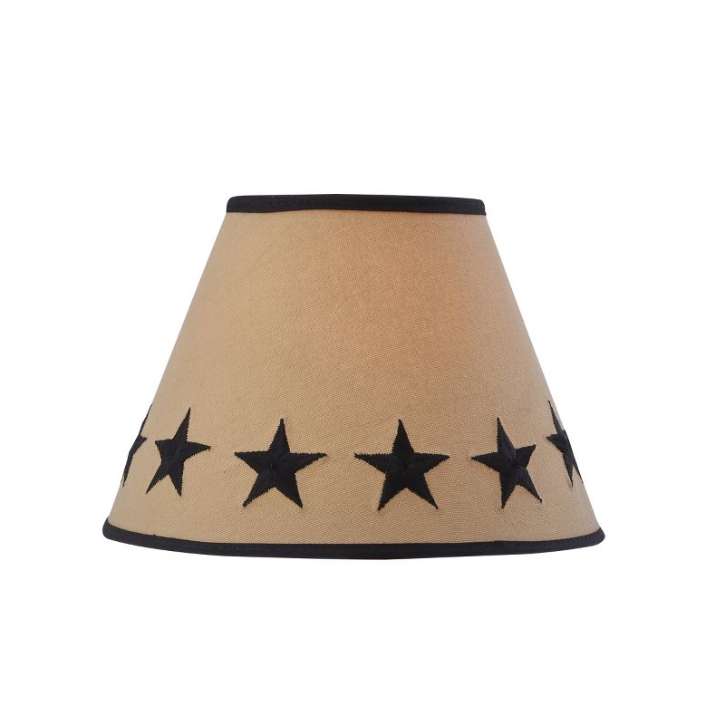 Park Designs Black Star Embroidered Shade - 10", 1 of 5