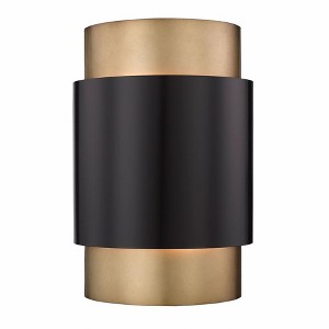 Harlech Modern 2-Light Wall Sconce - Art Deco Style, Steel, Damp Rated, Dimmable, 60W - 1 of 4
