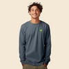 Dalix Alien Embroidered Cotton Classic Fit Long Sleeve Crewneck Tee Shirt Mens - 2 of 4