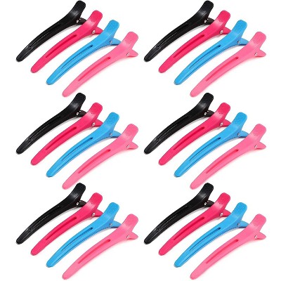 Glamlily 24-Pack Hair Clips 4.2" for Styling Sectioning, 4 Colors