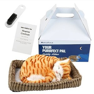 Maplefield Breathing Stuffed Animal Doll - Interactive Lifelike Plush Toy - 100% Handcrafted Synthetic Fur - for Companionship, Cat - 1 of 4
