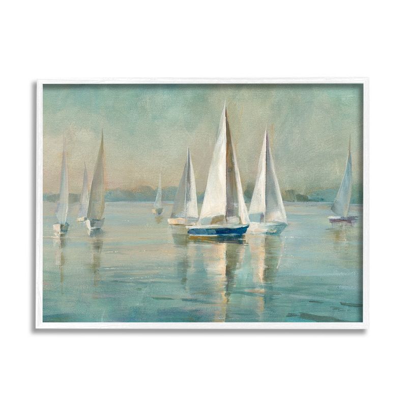 Stupell Industries Traditional Sailboats Water Lake Relaxed Nautical Painting, 1 of 7