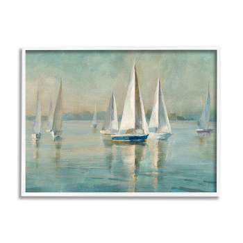 Stupell Industries Traditional Sailboats Water Lake Relaxed Nautical Painting