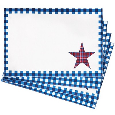 The Lakeside Collection United Plaids Placemats and Runner - Set of 4 Placemats