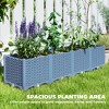 Plastic Raised Garden Bed, 5 x 1 x 1 ft Outdoor Flower Box with Drainage Holes for Vegetables, Herbs - 4 of 4