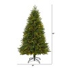 Nearly Natural 5-ft Sun Valley Fir Artificial Christmas Tree with 200 Clear LED Lights - 2 of 4
