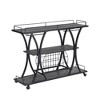 44.09INCH,Bar Cart Kitchen Bar&Serving Cart for Home with Wheels 3 -Tier Storage Shelves,Golden - 3 of 4