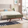CAVINAS Rectangular Storage Ottoman Bench,Upholstered Ottoman with Solid Wood Feet for Living Room,Bedroom - 2 of 4