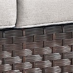 beige cushion/brown wicker