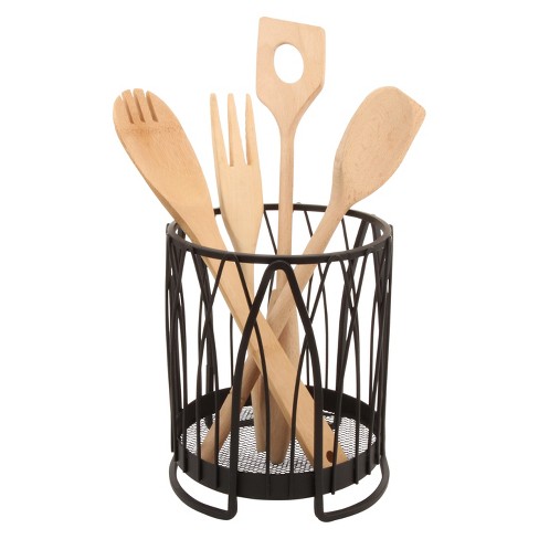 kitchen utensil set with wall holder