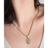Virgin Mary Guadalupe Pendant Necklace 18K Gold Plated 3mm Mariner Chain - 2 of 4
