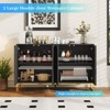 Sideboard Buffet Cabinet, Modern Console Table with Adjustable Shelf, Black Accent Cabinet - 4 of 4