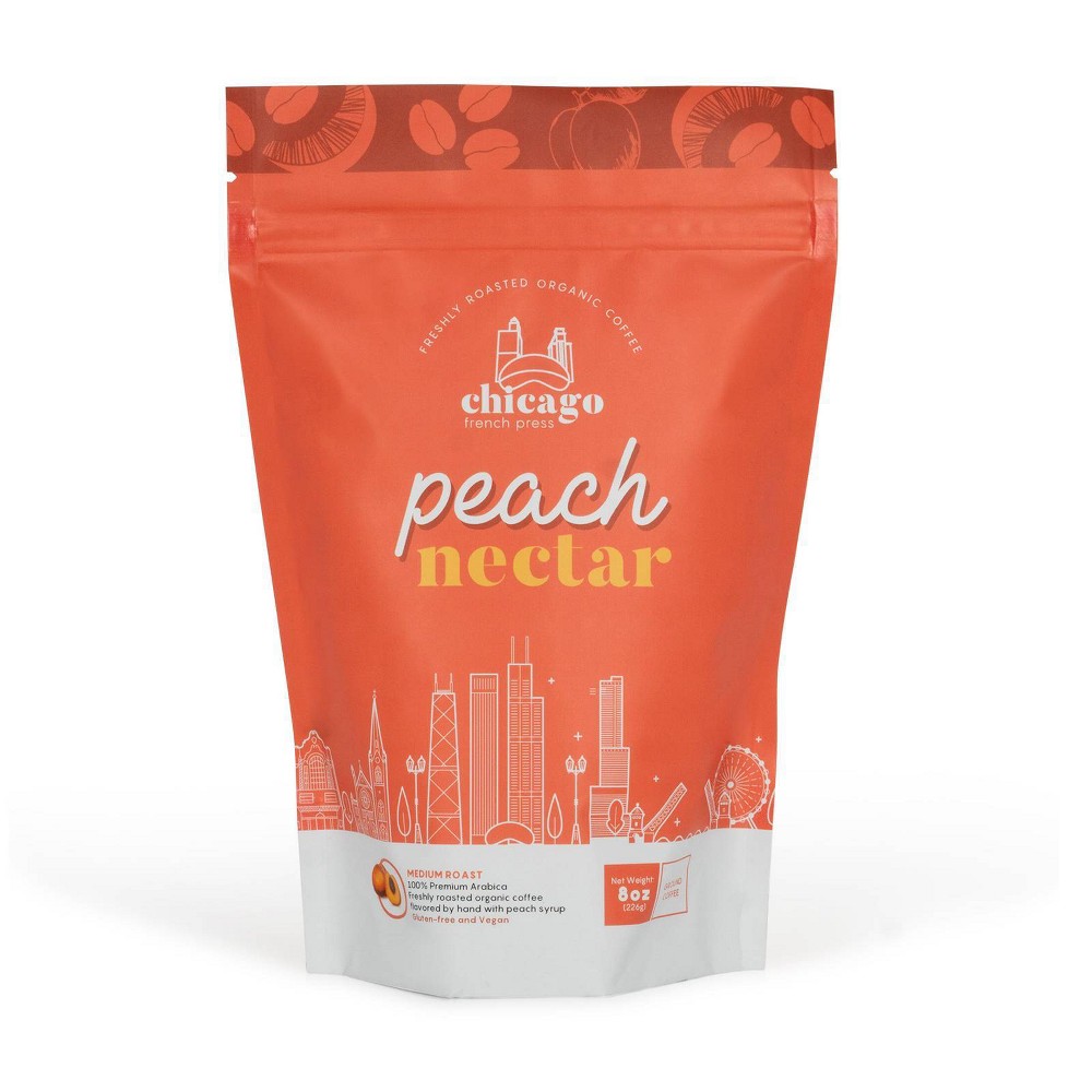 Photos - Coffee Maker Chicago French Press Peach Nectar Medium Roast Coffee - 8oz