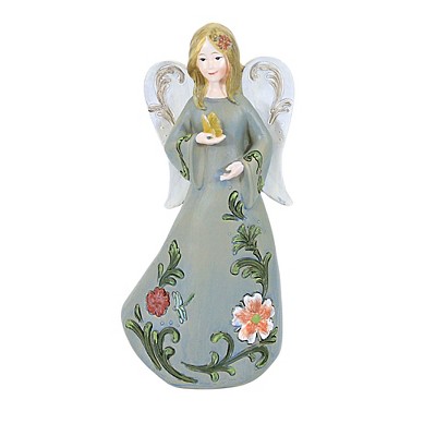Religious 7.25 In Butterfly Angel Flowers Figurine Figurines