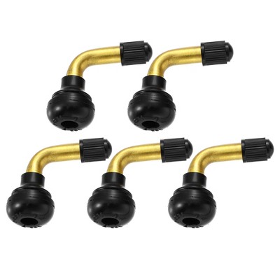 Unique Bargains Rubber Base Bent 90 Degree Angled Car Tire PVR70 Valve 5 Pcs