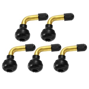 Unique Bargains Rubber Base Bent 90 Degree Angled Car Tire PVR70 Valve 5 Pcs - 1 of 4