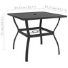 vidaXL Outdoor Dining Table Patio Table Porch Deck Garden Furniture Steel - 4 of 4