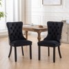 CENGHU Modern Velvet Upholstered Dining Chairs Set of 2, Kitchen Side Chairs with Wood Legs and Nailhead Trim, for Dining Room, Living Room - 2 of 4