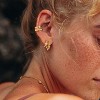 Women Earrings Gold Huggie Hoop 14K Small Simple Hypoallergenic Everyday Jewelry - 3 of 4