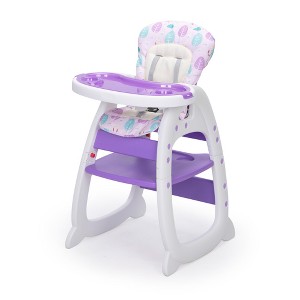 RUVALINO Infant Seats Adjustable Highchair for Baby Toddler Dinning Table with Feeding Tray, Suitable for Dining Room, Purple, 25"*16.75"*41.5" - 1 of 4