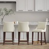 Manhattan Comfort Set of 3 Shubert Modern Leatherette Upholstered Counter Height Barstools - 2 of 4