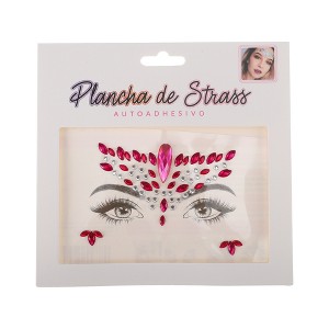 Unique Bargains Classic Face Rhinestone Stickers 1 Pc - 1 of 4