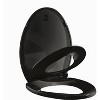 Elongated Toilet Seat with Toddler Seat Built In, 19" Potty Training Lid for Adults and Kids, Slow Close Magnetic Closure, Black Finish - 2 of 4