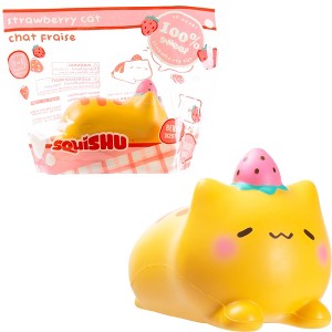 Hamee SquiSHU Jumbo Strawberry Cat Squishy Toy Stress Toy Slow