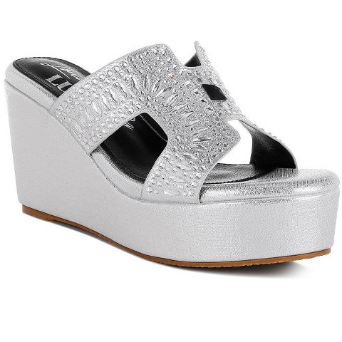 Женские сандалии London Rag Womens Marnier Diamante & Rhinestone Detail Cut-Out Sandals 8.5