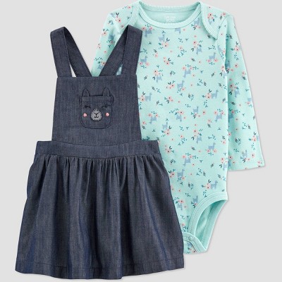 Baby Girls' Chambray Jumper Skirtall 