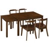 5 Piece Dining Table Set, 65" Extendable Kitchen Table Set for 4-6, Wood Table and Chairs Set With Pull-out Side Table For Kitchen Dining Room - 2 of 4