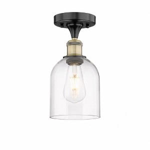 Bella - 1 Light Semi-Flush Mount In Industrial Style-9.63 Inches Tall and 5.5 Inches Wide - 1 of 1