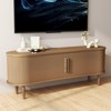 AEELLEEA TV Stand MDF Mid Century Modern Media Console Table Entertainment Center with Storage Handle Door for Living Room Office Walnut - 4 of 4