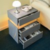 ACEPANO 19.7 in. W Nightstands with 3 Drawers for Bedroom & Living Room-Grey - 2 of 4