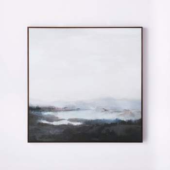 36" x 36" Dreary Abstract Landscape Framed Wall Canvas - Threshold™ designed with Studio McGee