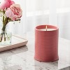 14oz Ceramic Ribbed Jar Candle Fresh Strawberry and Hibiscus - Threshold™ - 2 of 4