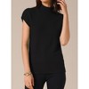 INSPIRE CHIC Women's Sleeveless Mock Neck Knitted Pullover Sweater Tops - 2 of 4