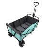 DSVIMOY Collapsible Foldable Wagon Cart, Beach Wagon Utility Cart for Camping Shopping Sports Gardening Fishing, Blue, 35.04"*24.41"*38.58" - 4 of 4