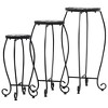 vidaXL Table Set of 3 Blue and white Iron and ceramic Small - 2 of 4