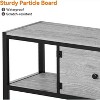Homhougo 65 Inch TV Stand with Storage, Entertainment Center with Adjustable Legs, TV Console up to 75 Inch with Open Shelves, Grey - 4 of 4