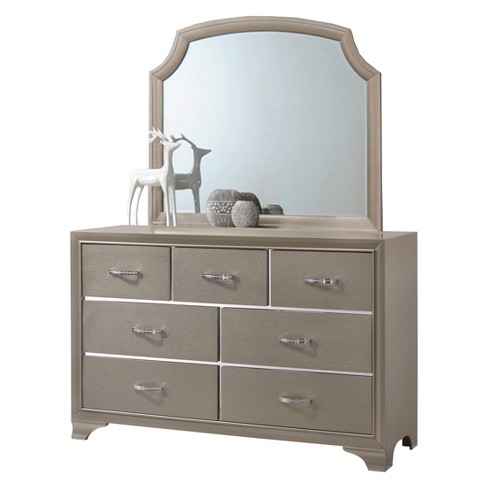 Coco Dresser And Mirror Set Platinum Cream Home Source Industries Target