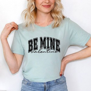 Simply Sage Market Women's Be Mine Valentine Varsity Short Sleeve Graphic Tee - 1 of 4