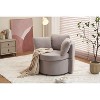 CAVINAS Teddy Accent Chair with Back Cushion,Modern Swivel Chairs with Storage Space for Bedroom,Reading Room - 2 of 4