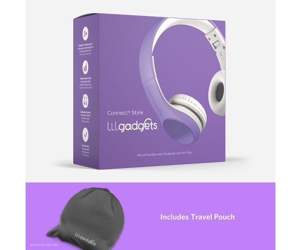 LilGadgets Connect+ STYLE Kids Wired Headphones - Purple