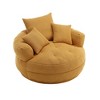 CAVINAS Swivel Bean Bag Chair, Velvet Fabric Sofa Chair with 3 Pillows and Wheels, Comfy Accent Chair for Living Room, Bedroom - 4 of 4