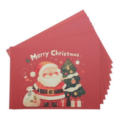 Unique Bargains Christmas Greeting Card Multicolor 4.5 x 3.1Inch 10 Pcs