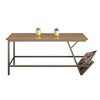 Kumasinova Modern Coffee Table with Bronze Powder-Coated Frame,42" Rectangle Side Table with Storage Shelf,Center Table for Living Room Furniture - 3 of 4